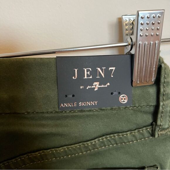 Jen7 for all mankind MILITARY SATEEN ANKLE SKINNY JEANS - Picture 8 of 9